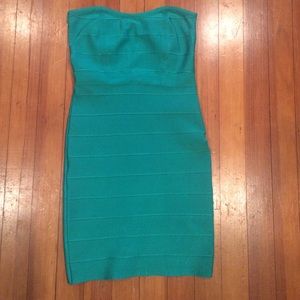 HotMiami Styles Emerald Green Bandage Dress Small