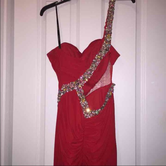 Jovani red prom dress