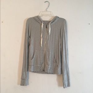 Stripped Long Sleeve Hoodie/T-shirt