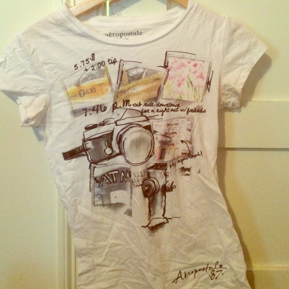 Aeropostale Graphic T-Shirt White Tee