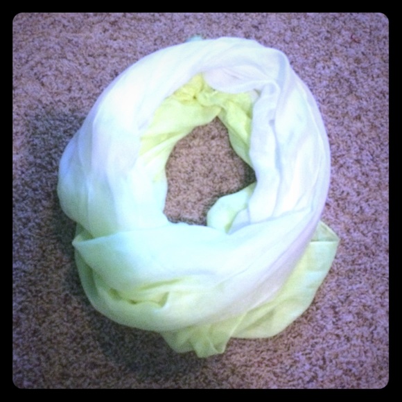 Neon white and yellow infinity scarf- Aeropostale