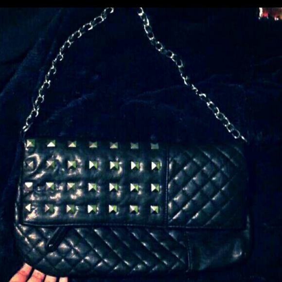 Black quilted bag