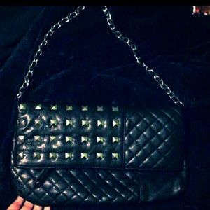 Black quilted bag