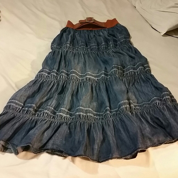 LONG JEAN SKIRT
