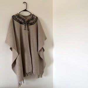 Vintage Fringed Poncho