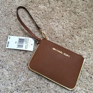 Tan & Gold MK Wallet/clutch
