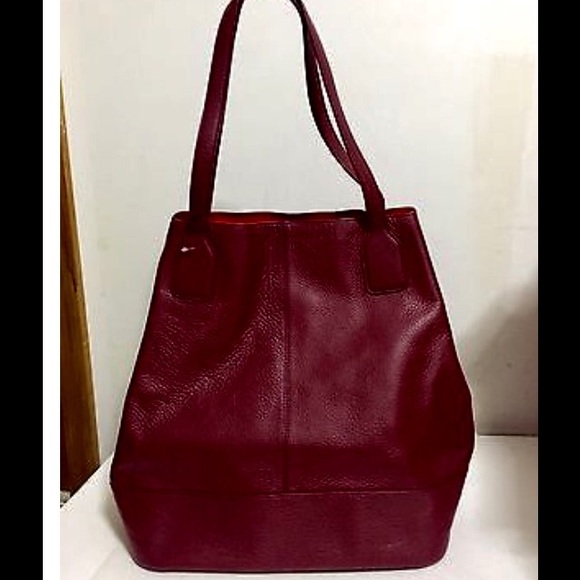 Wine red leather purse - Picture 2 of 4