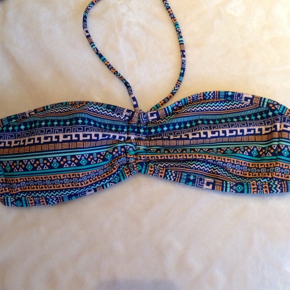 Tribal Print Bandeau Bikini Top