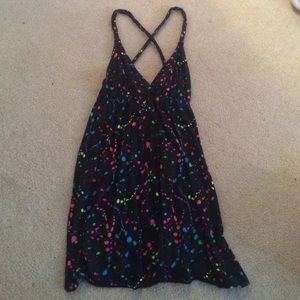 Neon splatter pool cover up