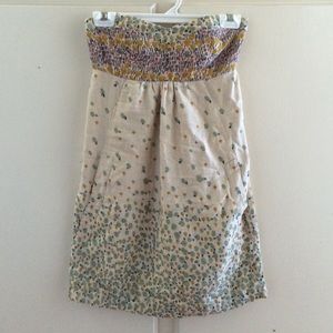 Short strapless summer dress