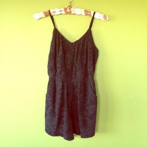 Black lace romper
