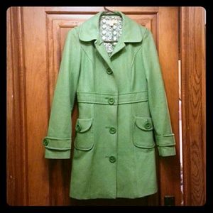 Long Green Winter Pea Coat