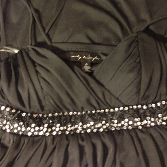 Darling Black Dress with Sequin Beading - Picture 4 of 4