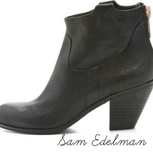 Sam Edelman Lisle Black Ankle Boots