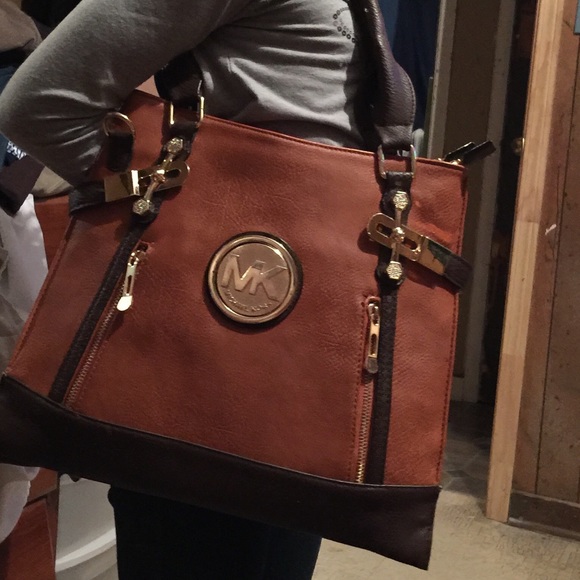 MK tan and brown handbag