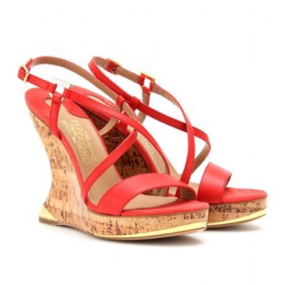 Salvatore Ferragamo Lava "Shade" Cork Wedge