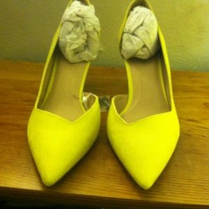 Zara lime color high heels