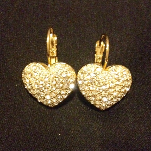 Heart shaped earrings with studs.