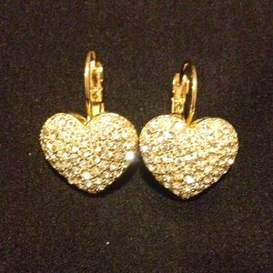 Heart shaped earrings with studs.