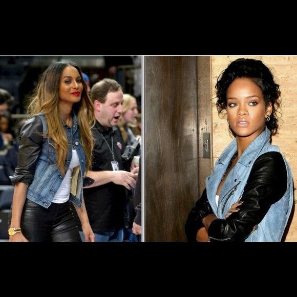 Denim and leather jacket