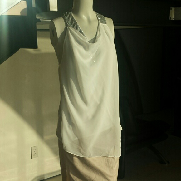 Myla Tops - White dressy racerback