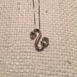 Authentic Kay Jewelers Open Heart Diamond Necklace