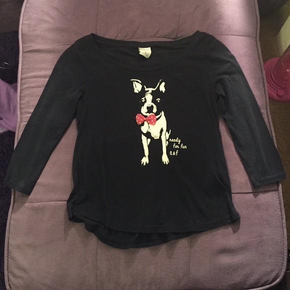 Three Quarter Sleeve Abercrombie Kids Puppy Shirt