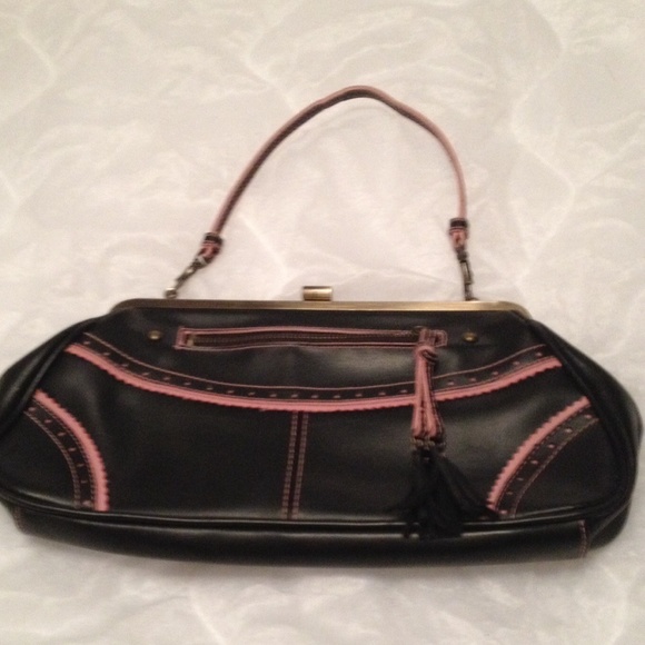 REDUCED Worthington Black Purse with Pink Accents