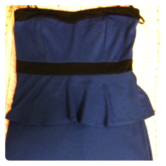 Blue ruffled dress,  size large