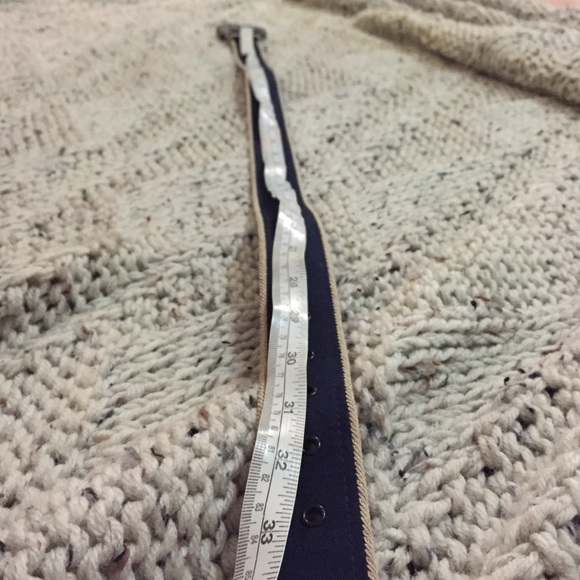 Retro Navy Blue & Cream Belt - Picture 2 of 4