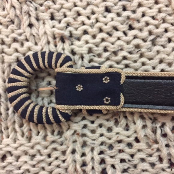 Retro Navy Blue & Cream Belt - Picture 4 of 4