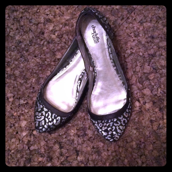 ❌SOLD❌ Pointy metallic cheetah print Flats - Picture 1 of 4