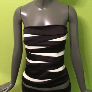 Black and White Bandage Style Top