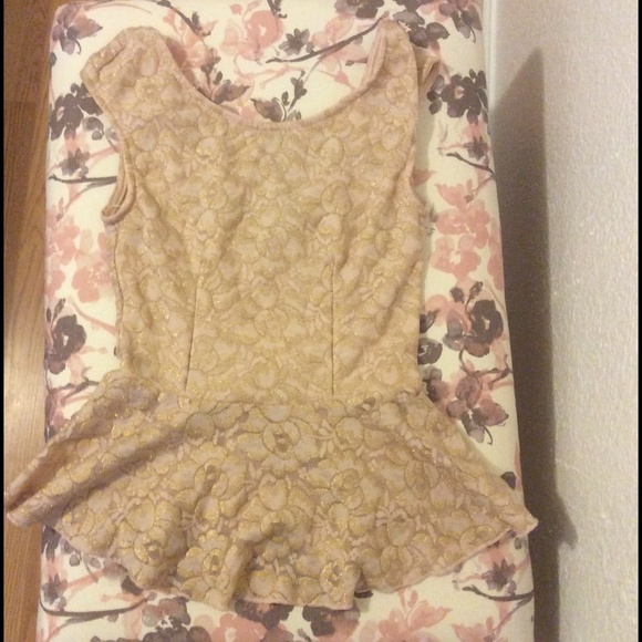 Beige peplum top