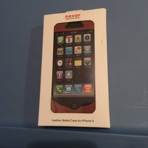 Iphone 5 leather wallet case
