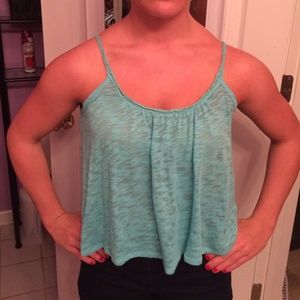 Blue spaghetti strap tank