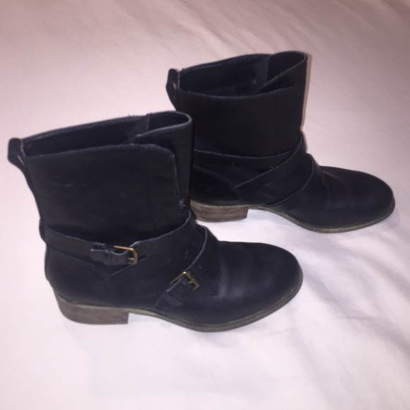 Ralph Lauren Black Leather Boots