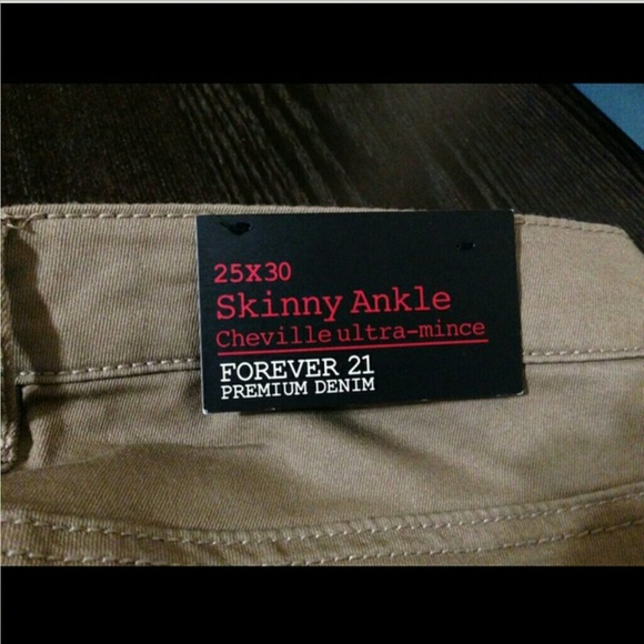 Forever 21 Khaki Skinny Tuxedo Pants - Picture 3 of 4