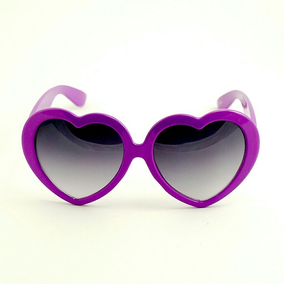 Purple heat shaped sunglasses