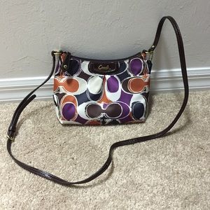 COACH ASHLEY SCARF PRINT SWINGPACK CROSSBODY BAG