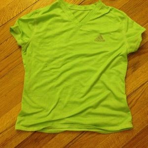 Adidas lime green workout shirt