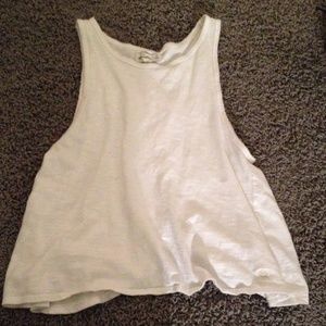white abercrombie tank top| TRADED