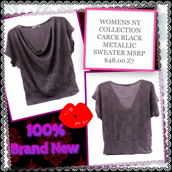 😀 BEAUTIFUL NY COLLECTION METALLIC SHIRT 💋 - Picture 1 of 1