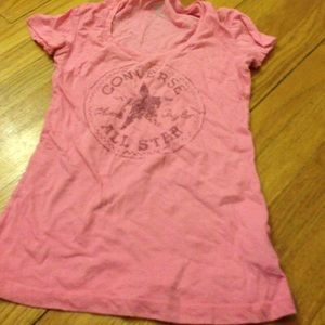 Never worn pink converse tee