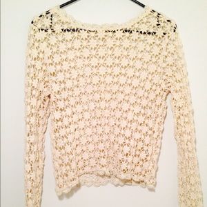Gianni Bini Crochet Knit Top