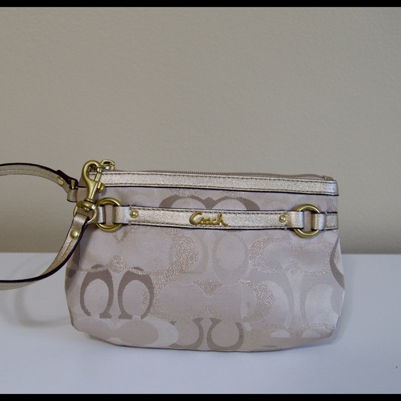 Authentic Coach Wristlet - Gold