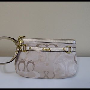 Authentic Coach Wristlet - Gold