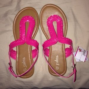 Hot Pink Sandals by Palms (wide width)