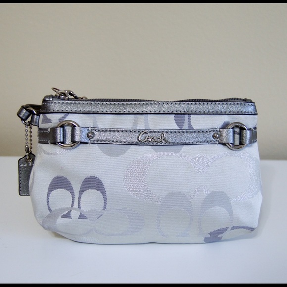 Authentic Coach Wristlet - Silver