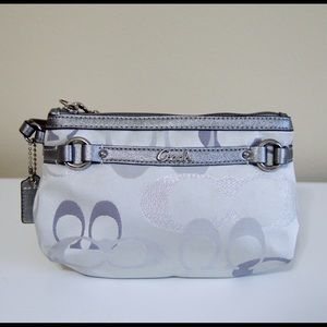 Authentic Coach Wristlet - Silver